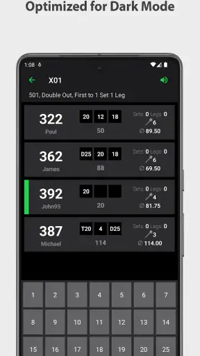 Darts Scoreboard Score Laskuri screenshot