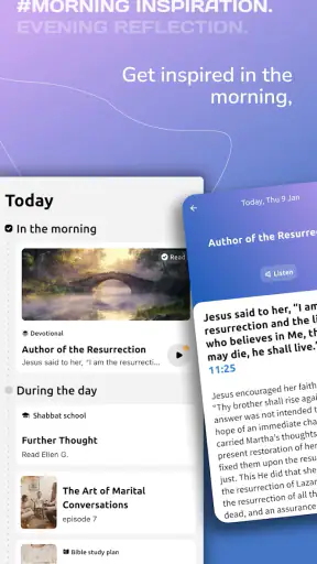 Devotional readings screenshot