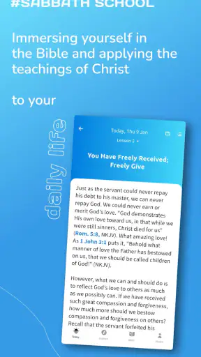Devotional readings screenshot