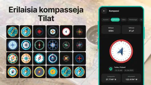 Digitaalinen kompassi screenshot
