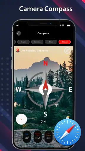 Digitaalinen kompassi sovellus screenshot