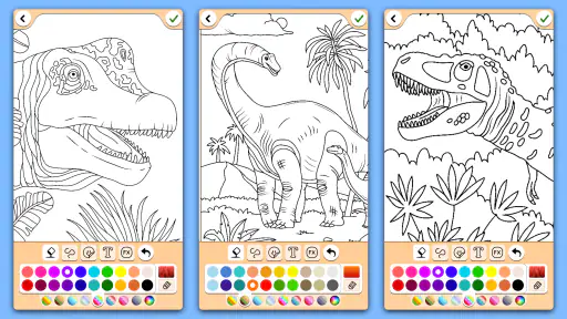 Dinosaurus väri peli screenshot