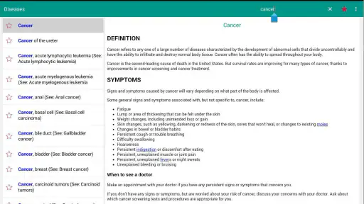 Diseases Dictionary Offline screenshot