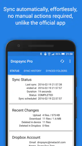 Dropsync: Autosync for Dropbox screenshot
