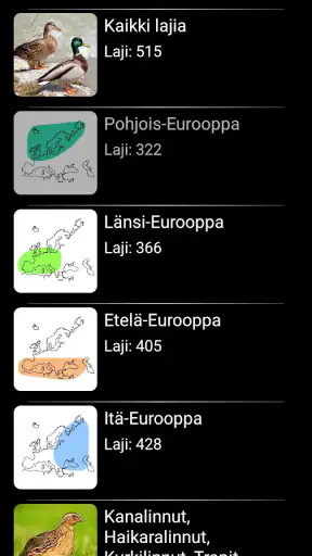 Euroopan lintujen äänet PRO screenshot