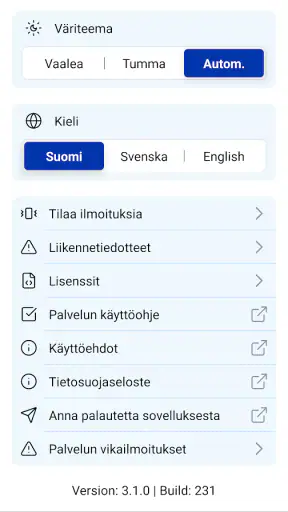 Fintraffic Mobiili screenshot