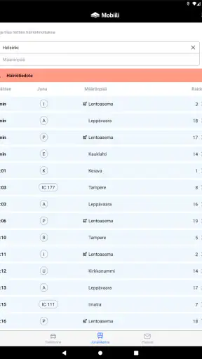 Fintraffic Mobiili screenshot