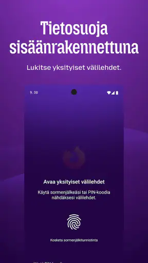 Firefox yksityinen selain screenshot