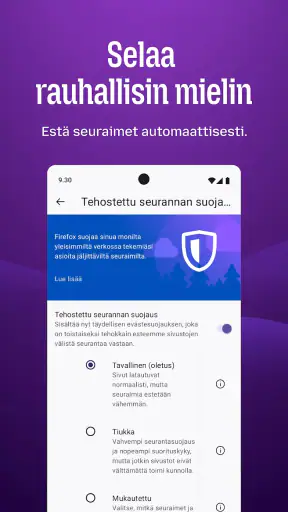 Firefox yksityinen selain screenshot