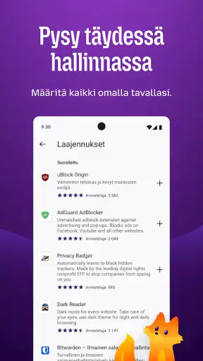 Firefox yksityinen selain screenshot