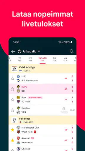 Flashscore: Livetulokset screenshot