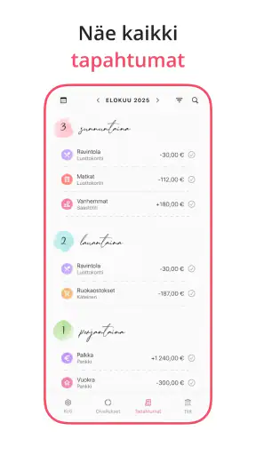 Fleur Budjetti Expense Tracker screenshot