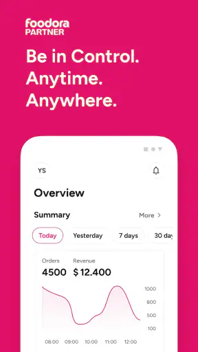 foodora partner screenshot