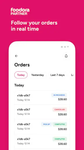foodora partner screenshot