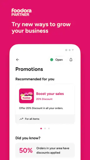 foodora partner screenshot