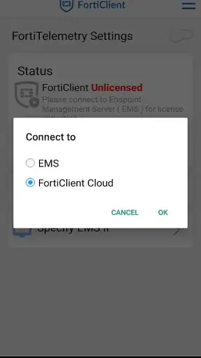 FortiClient screenshot