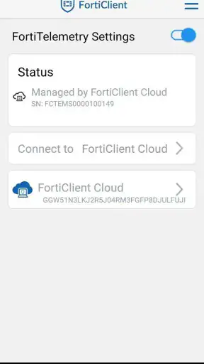 FortiClient screenshot