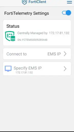 FortiClient screenshot