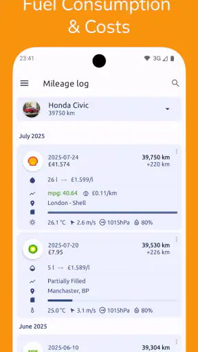Fuelio: polttoaineseuranta screenshot