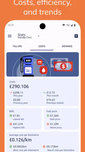 Fuelio: polttoaineseuranta screenshot