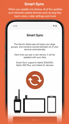 Garmin Alpha screenshot