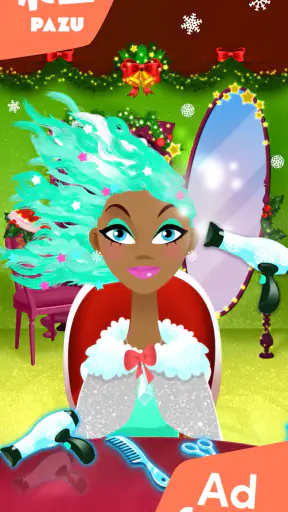 Girls Hair Salon Christmas screenshot