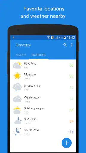 Gismeteo screenshot