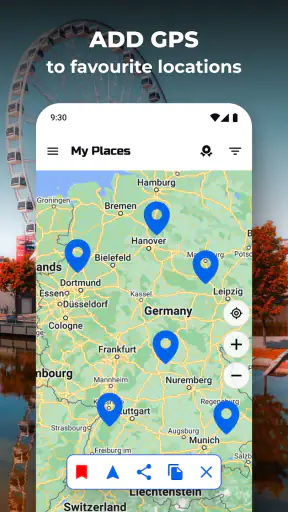 GPS-koordinaattien kartta screenshot