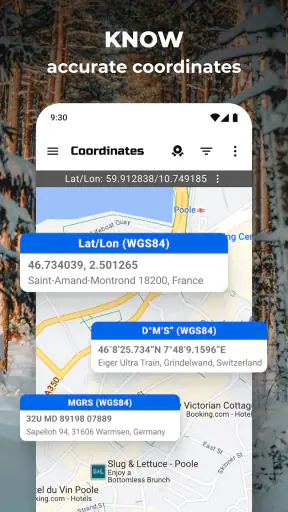 GPS-koordinaattien kartta screenshot