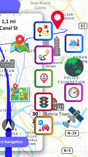 GPS navigointi,kartat suuntiin screenshot