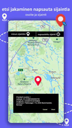 GPS navigointi,kartat suuntiin screenshot