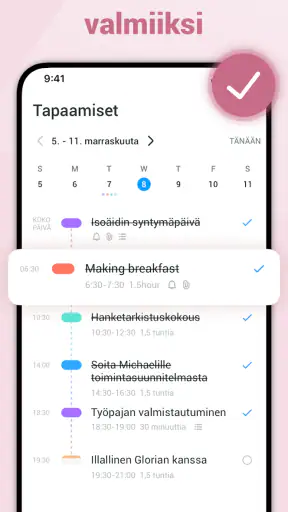 Hyvä kalenteri - Agenda App screenshot