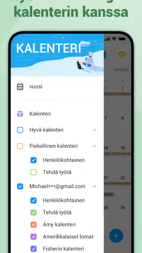 Hyvä kalenteri - Agenda App screenshot