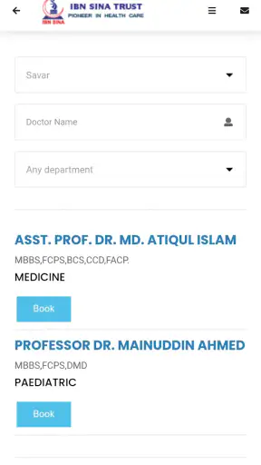 Ibn Sina Doctor Appointment screenshot