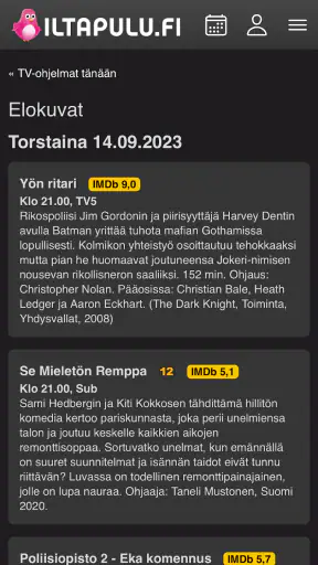 Iltapulu.fi TV-opas screenshot