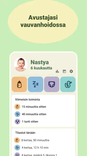 Imetys ja vauva seuranta screenshot