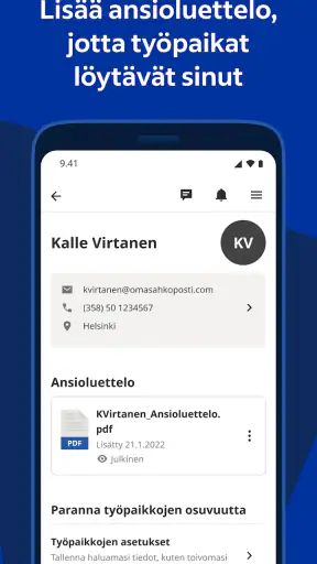 Indeed-työpaikkahaku screenshot