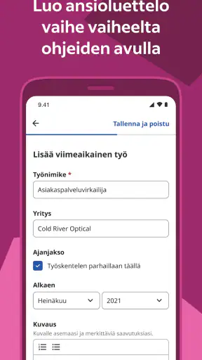 Indeed-työpaikkahaku screenshot