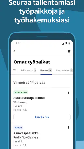 Indeed-työpaikkahaku screenshot