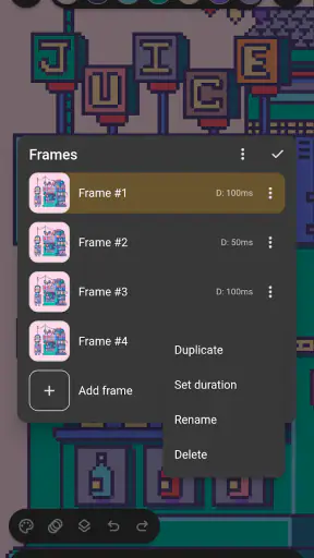 Inktica - pixel art editor screenshot