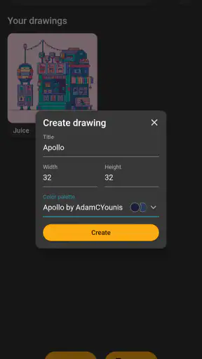 Inktica - pixel art editor screenshot