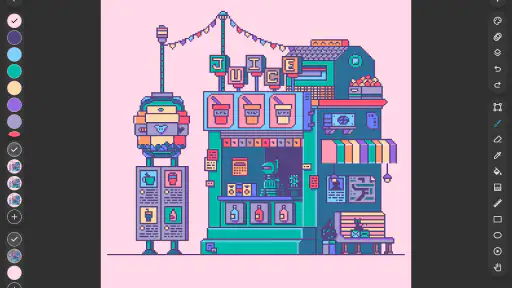 Inktica - pixel art editor screenshot
