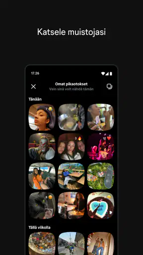 Instants, Instagram-sovellus screenshot