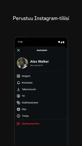 Instants, Instagram-sovellus screenshot
