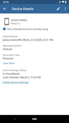 Intune-yritysportaali screenshot