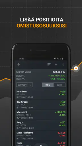 Investing.com Pörssi & Osake screenshot