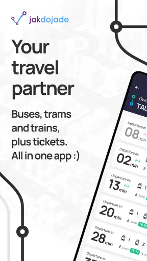 Jakdojade: public transport screenshot