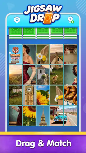 Jigsaw Drop: Solitaire Puzzle screenshot