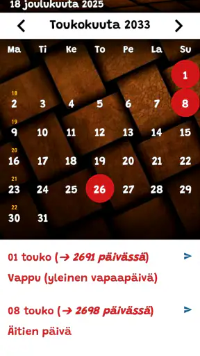 Kalenteri Suomi 2026 screenshot