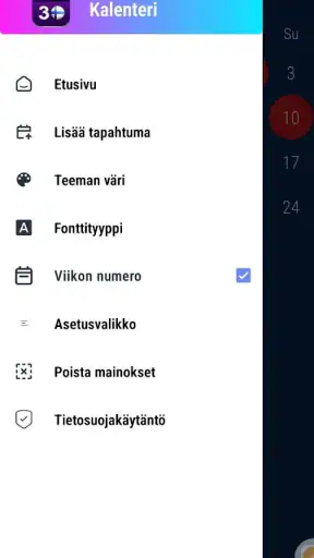 Kalenteri Suomi Viikkonumerot screenshot